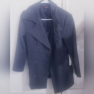 Alpine Swiss Size S Peacoat, Gray